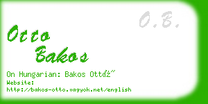otto bakos business card